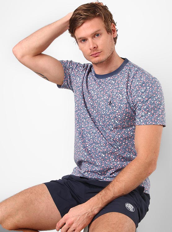 POLERA MANGA CORTA PENGUIN MINI PRINT