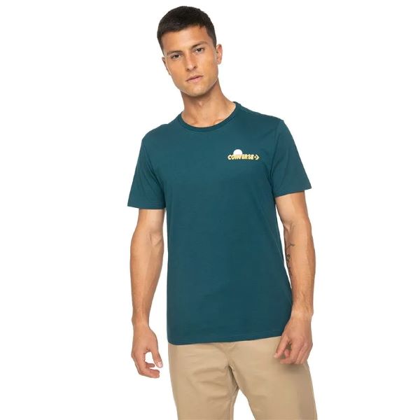POLERA CONVERSE MOON MOUNTAIN TEE TURQUESA