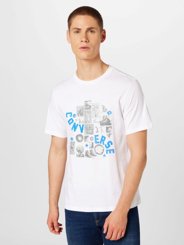 POLERA CONVERSE VINTAGE COLLAGE TEE BLANCO