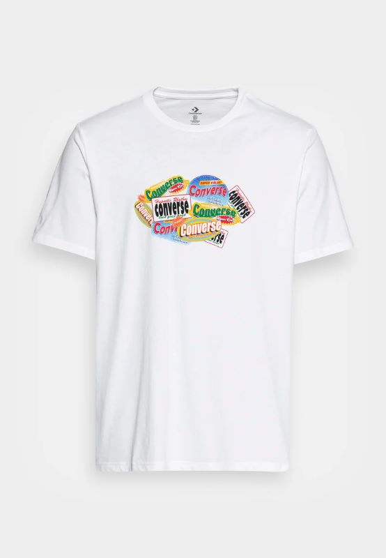 POLERA CONVERSE STICKER COLLAGE TEE WHITE