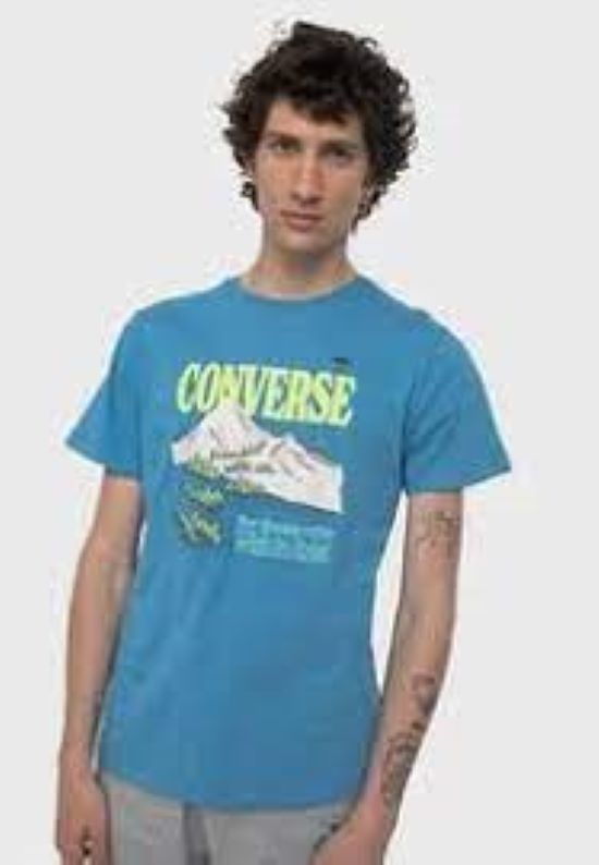 POLERA CONVERSE ALIEN MOUNTAIN TEE AZUL