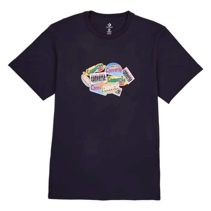 POLERA CONVERSE STICKER COLLAGE TEE AZUL