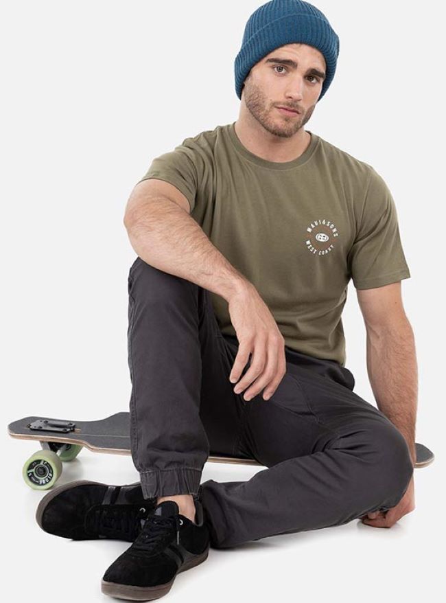 Polera  Maui & Sons WEST COAST SS TEE Hombre Olive VERDE