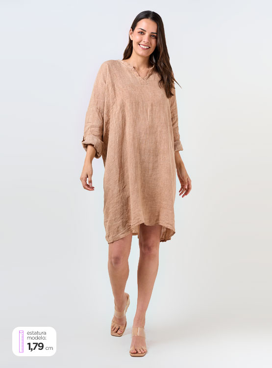 VESTIDO CACHAREL ITALIA 1 BEIGE