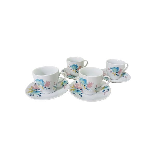 JUEGO DE TE 4 TAZAS + PLATILLOS MI HOGAR