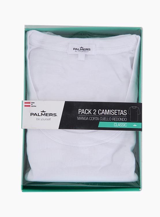 PACK 2 CAMISETAS MANGA CORTA PALMERS CUELLO REDONDO TALLA M