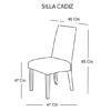 PACK 2 SILLAS DE COMEDOR LATAM HOME CADIZ CUERO KENTUCKY - Imagen 2