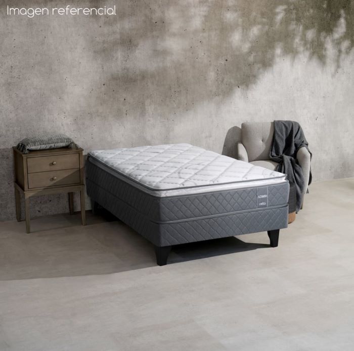 Cama Europea Altamira Celta 1,5 Plaza Base Normal