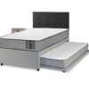 Cama Nido Divan 1,5 Plaza Star Flex 105x200 cm+Respaldo Royal+Velador Rock - Imagen 2