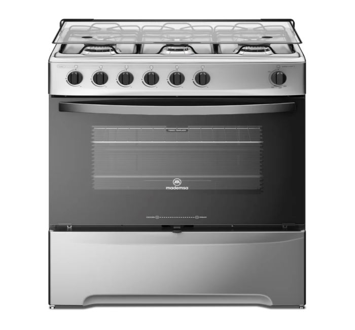 COCINA A GAS 6 PLATOS MADEMSA QUEMADORES LATERALES M 820 T