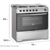 COCINA A GAS 6 PLATOS MADEMSA QUEMADORES LATERALES M 820 T - Imagen 3