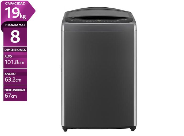 LAVADORA LG 19 KG CARGA SUPERIOR WT19MV6 BLACK