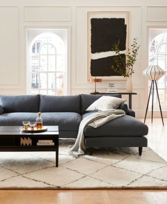 Alfombra Sala Crate & Barrel 1,52x2,44 Mts
