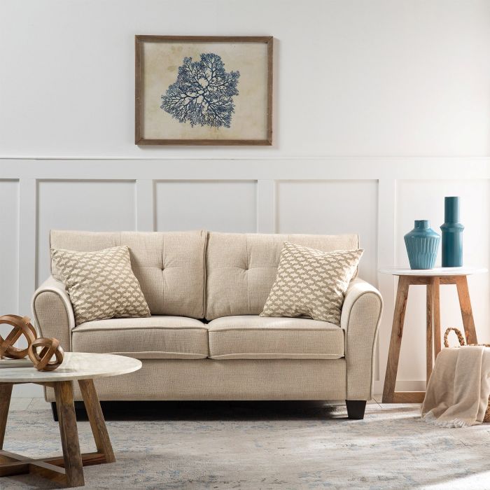 Sofa 2 Cuerpos Praga Beige