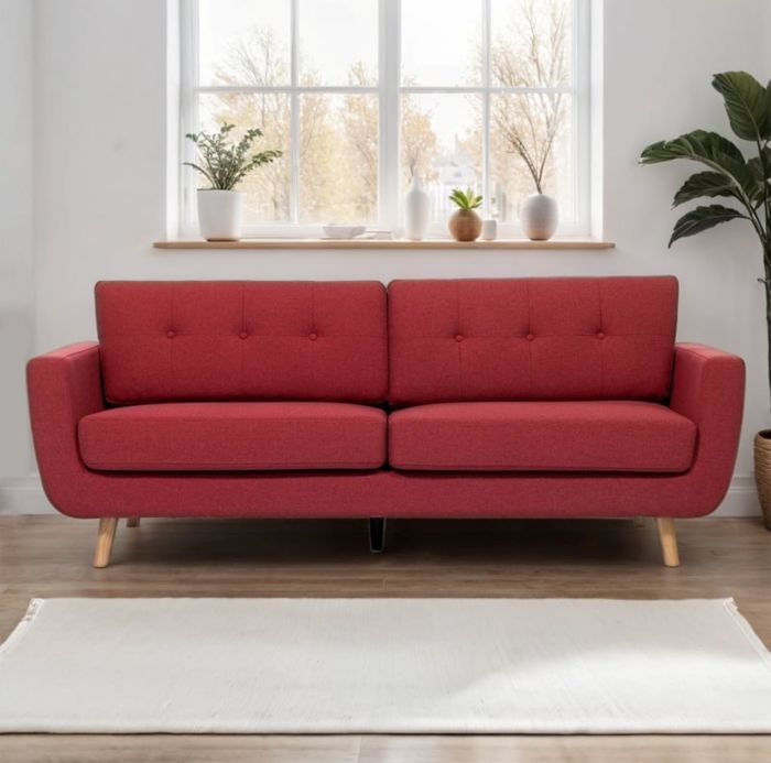 Sofa Corcega Mica 3 Cuerpos Rojo