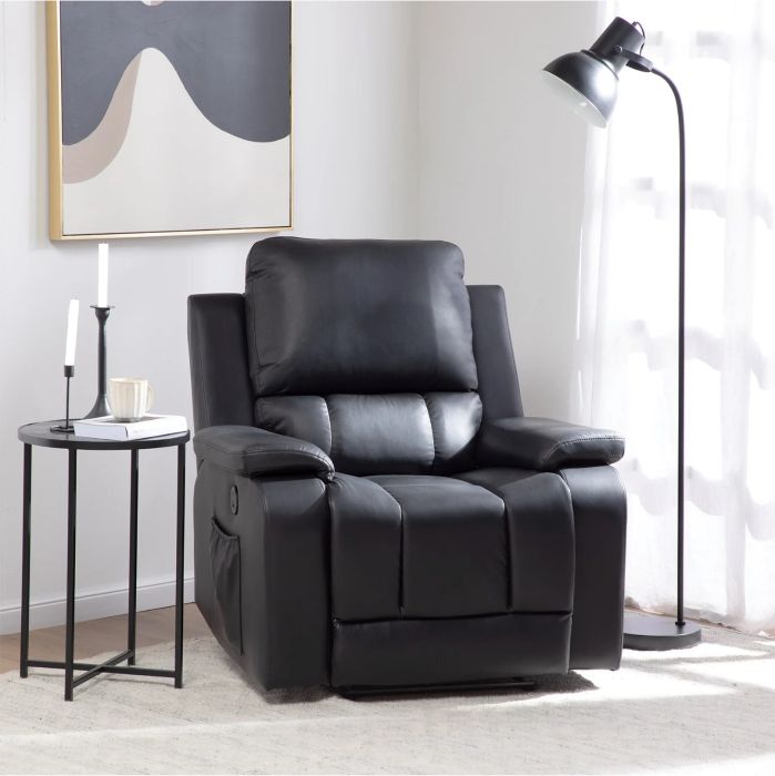 Berger Reclinable Eléctrico Masajeador Negro