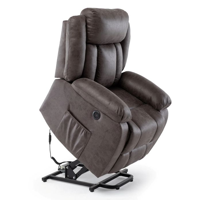 Berger Reclinable Eléctrico con Masaje + Calentador Livorno Café 8 Puntos