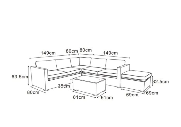 Juego Living terraza 6 personas Cannas Outzen - Imagen 3