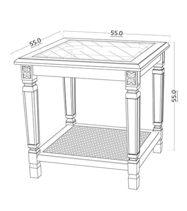 Mesa Lateral Junco Amparo 55x55 cm Sarah Miller - Imagen 4