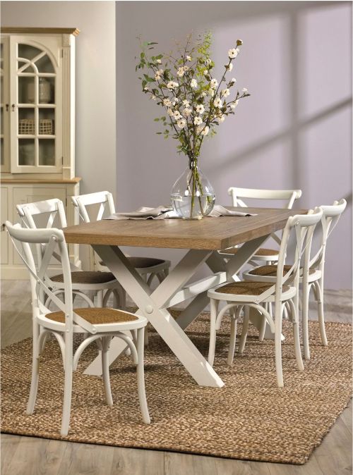 Juego Comedor Pamela 6 Sillas Blanco Sarah Miller