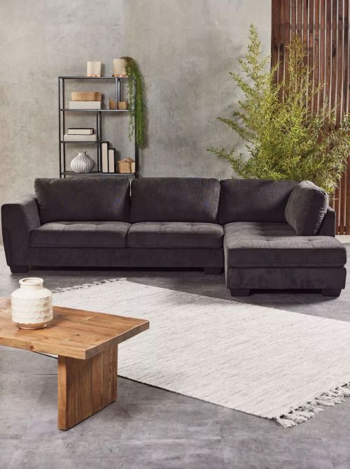 Sofá Seccional Samantha Derecho 4 Cuerpos Tela Attimo