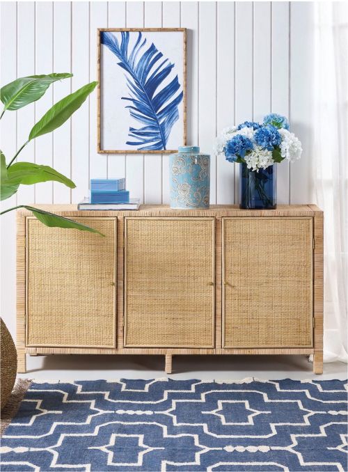 Buffet Ratan 3 Puertas 85x40x160 Cm Sarah Miller