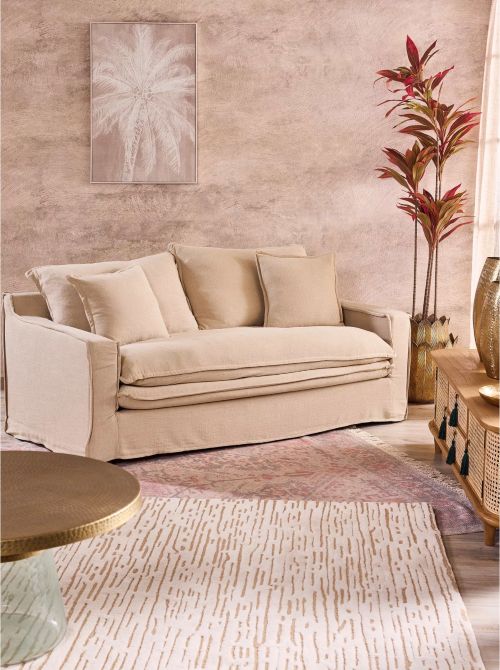 Sofá Segovia 2 Cuerpos Lino Umbrale Home