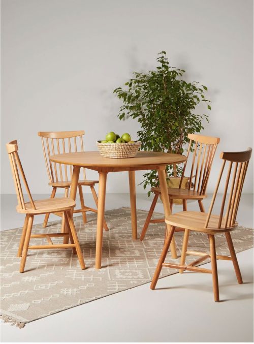 Juego de Comedor Elaine + 4 Sillas Attimo