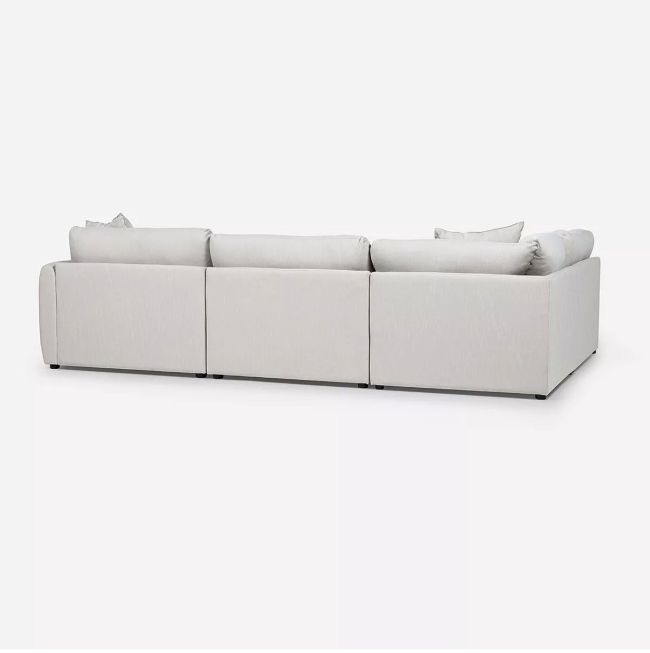 Sofá Seccional Rosen Zagreb Derecho Tela Beige - Imagen 3