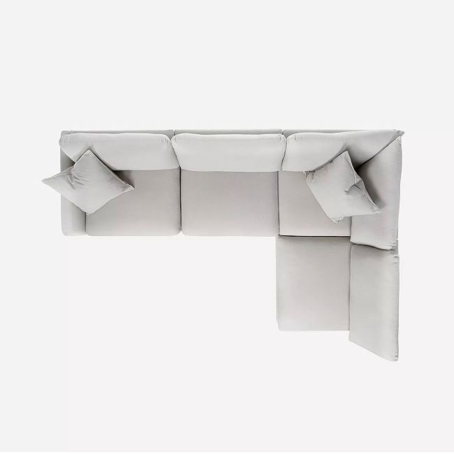 Sofá Seccional Rosen Zagreb Derecho Tela Beige - Imagen 4