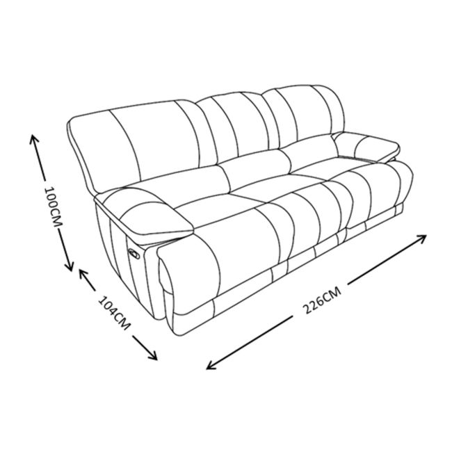Sofá Reclinable Tela Tyler 3 Cuerpos Attimo - Imagen 5