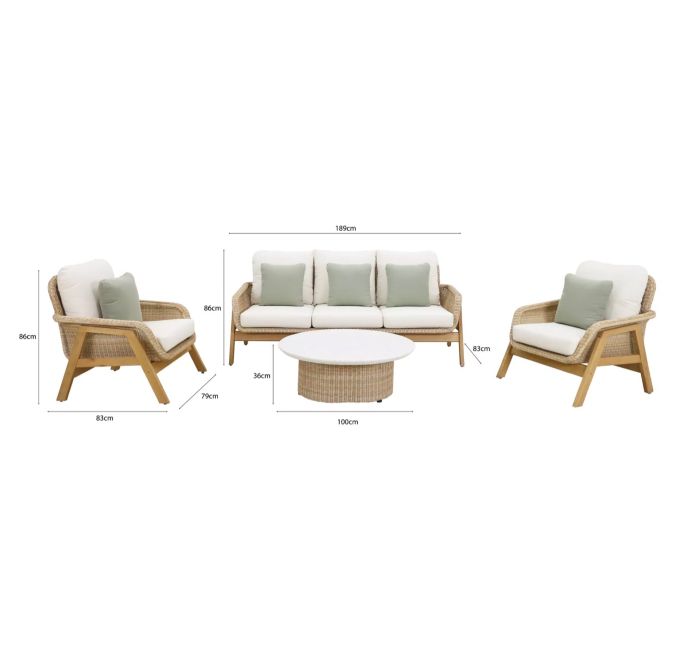 Juego de Living Terraza Atlas 5 Personas Outzen - Imagen 3